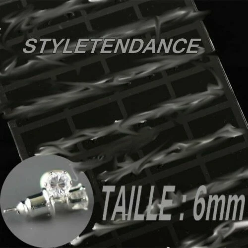 Orecchini da uomo in argento con pietra principale zircone