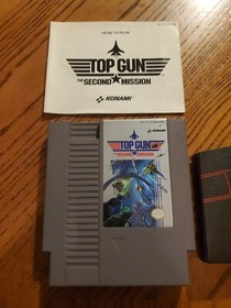 Top Gun The Second Mission NES Cartridge w/ Manual & Sleeve Authentic 