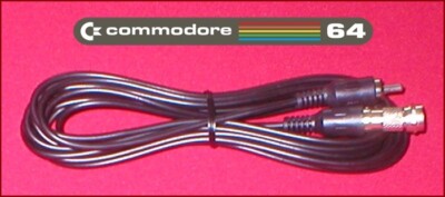 12Ft RCA Video Cable & RF Coax TV Adapter for Commodore 64 64C 128 Computer