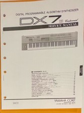 Yamaha Service Manual DX7II Centennial Digital Programmable Algorithm Synthesize