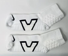 NIKE VAPOR NFL GAME ANKLE SOCKS CUSHIONED FOOTBALL MENS XL 12-15 WHITE/BLACK