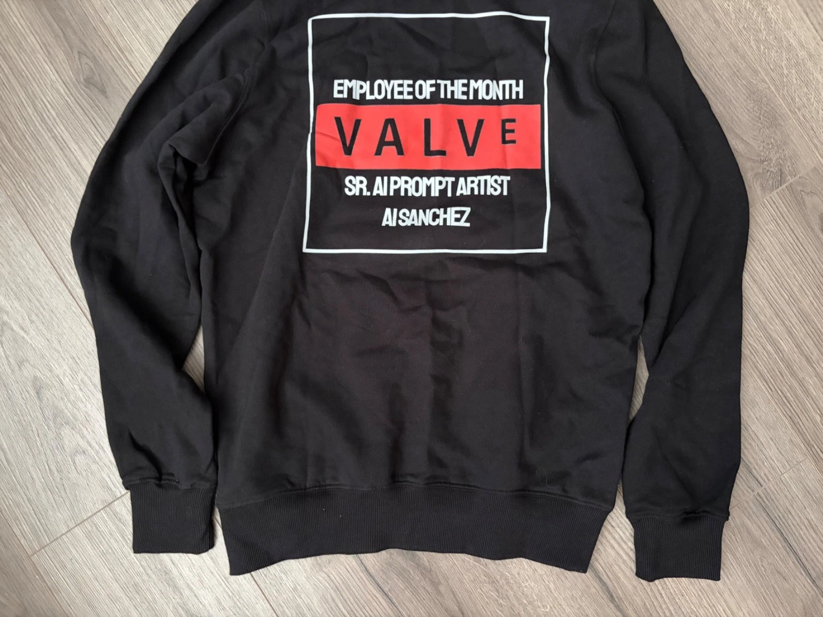 Valve Video Game Company Hoodie Sweater Employee of the Month Medium (stained) image 6
