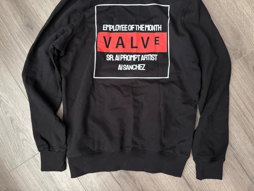 Valve Video Game Company Hoodie Sweater Employee of the Month Medium (stained) image 6