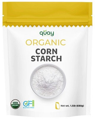 Organic Corn Starch 1.5 lb - Non-GMO, Gluten-Free Thickener for Baking & Sauces