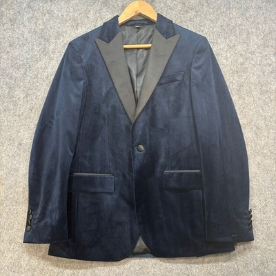 Marks And Spencer Blazer Jacket Mens UK 38 Slim Fit Velvet Smoking Dinner Wear