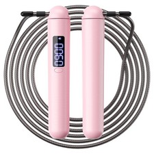 ACHDOFITS Smart Jump Rope  Accurate Calorie Tracking  4 Training Modes Pink