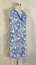 Foxcroft NYC Angel Women Size Medium Blue Floral Sleeveless Sheath Dress NWT