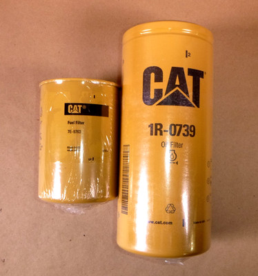 Caterpillar 7E-9763 Fuel & 1R-0739 Oil Filter Set For 3116 Cat Engine 4R9802