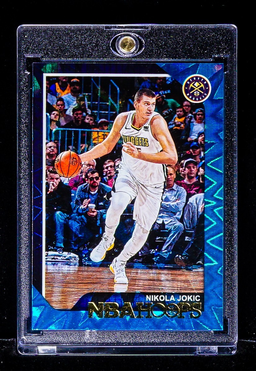 Nikola Jokic RARE NBA HOOPS BLUE FOIL CARD Denver Nuggets