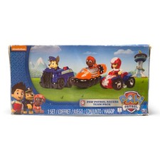 Paw Patrol Racers 3-Pack Chase, Zuma  Ryder   Real Working Cars DAMAGED BOX 