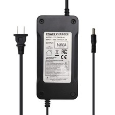 54.6V 3A Lithium Battery Charger for 48V 5.5 2.1 mm with 5.5 2.5mm tip, Green