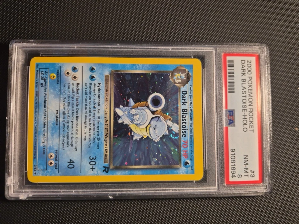 2000 Pokemon Rocket Dark Blastoise Holo #3 - PSA 8 Look At Holo🔥🔥🔥🔥 - Image 2 of 4