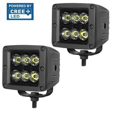 2pcs 3 Cree Led Work Light Cube Pods Spot Flood Driving Fog Offroad Ute 4wd Atv