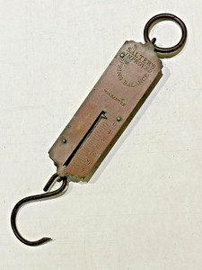 Antique Salter's Improved Spring Balance Hanging Scale England No. 2 Vintage