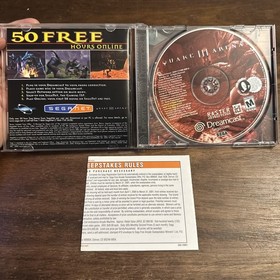 Quake III Arena (Sega Dreamcast) Complete W Sweepstakes - Tested - Authentic