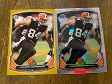 (2) Jordan Cameron 2014 Bowman Gold /75 & Chrome Refractor Lot Combined Shipping