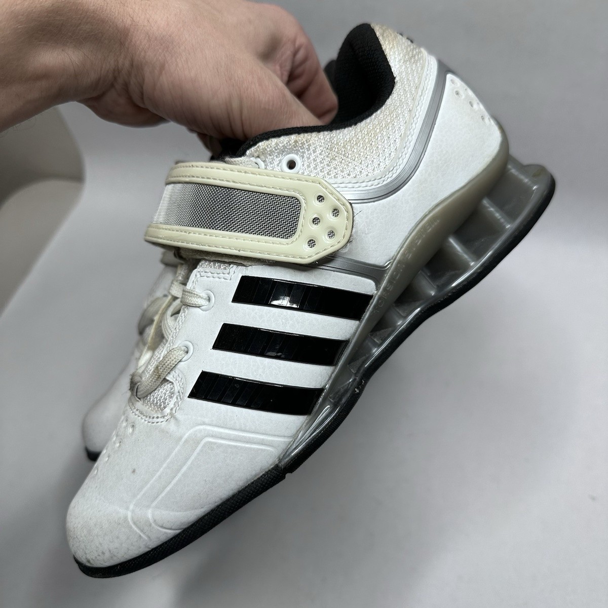 Adidas AdiPower Weightlifting Shoes White M25733 Size US 5 UK 4.5