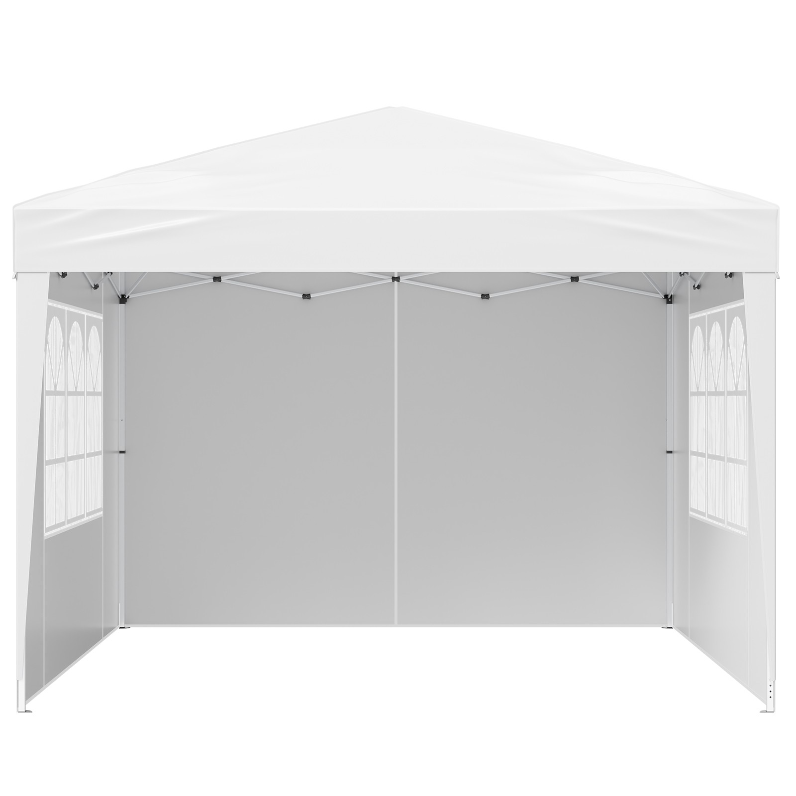 10 X 10 Ft Pop Up Gazebo Tent With 3 Sidewalls & 2 Windows