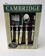 CAMBRIDGE Palm Tree Design Stainless Steel Flatware Set 20 pc Service for 4 NEW