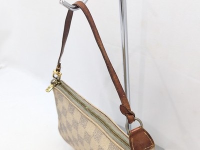 LOUIS VUITTON Damier Azur Pochette Accessoires Pouch White N51986