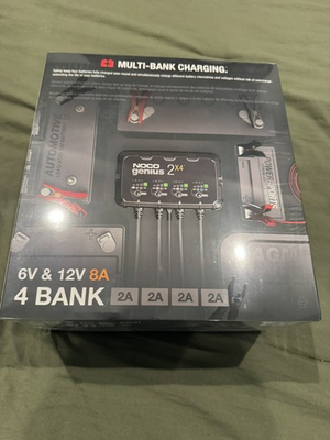 #ad NOCO GENIUS2X4 4 Bank Battery Charger 8A Marine Auto RV 2A New Unopened $149.99