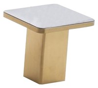 Eleganter Goldener Beistelltisch Stilvolle Silberplatte Kaffeetisch