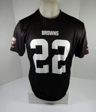 Cleveland Browns #22 Game Used Brown Practice Workout Shirt Jersey L DP45238