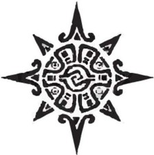 Graphics Aztec Sun Decal - Tribal Vinyl Sticker - Perfect Cultural Gift - Size: