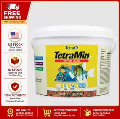 Tetra TetraMin Tropical Flakes, Nutritionally Balanced Fish Food, 4.52 lbs.