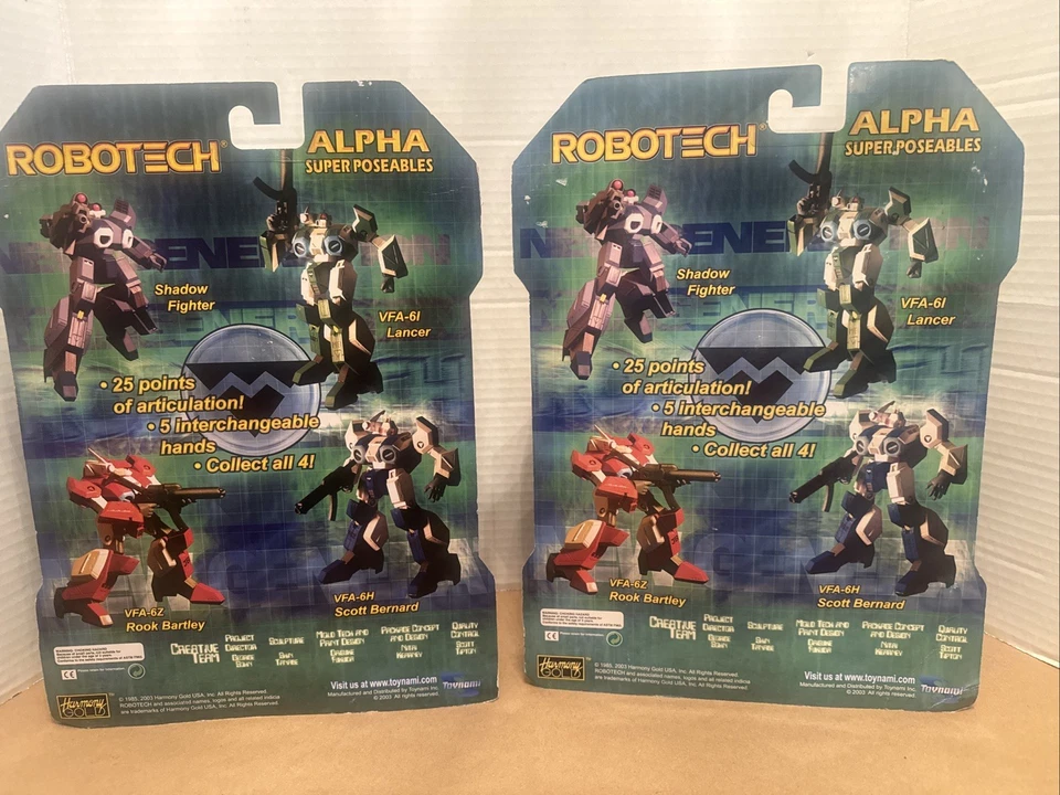 Toynami Robotech Alpha Fighter 2003 Nuevo en caja Shadow Fighter + Scott Bernard Lote de 2 Foto 4 de 4
