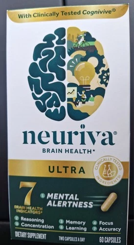 Neuriva Brain Health Ultra Mental Alertness 60 Caps Exp: 08/2027+