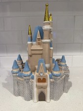 Disney Parks Magic Kingdom Cinderella Castle Ceramic Canister Cookie Jar New