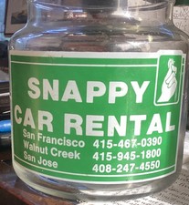 Snappy Car Rental Med. CapacityPen Holder1969 Bay Area California One-off Kind!