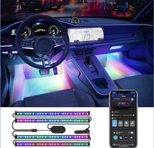 Car Lights, Smart RGBIC Interior Car Lights with APP, Remote Control, LED