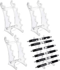 Set of 4 Plastic Pen Holder 6-slots Display Stand Eyebrow Pen Stand Makeup Brush