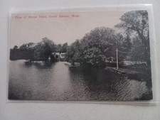 Vintage Post Card Morse Pond South Easton, Mass Post Mark 1914