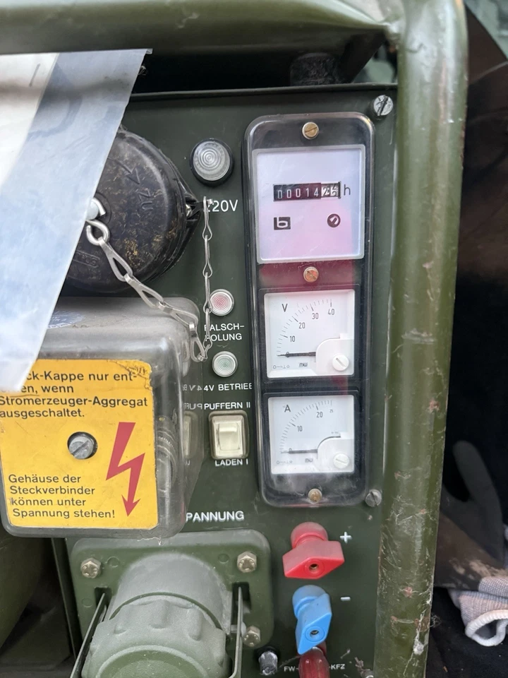 Stromaggregat BW Bundeswehr Eisemann/Bosch 1,2 kW – 220V Stromerzeuger - Bild 4 von 4