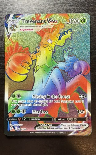 Trevenant VMAX (Secret) 206/203 SWSH07: Evolving Skies Holo NM