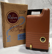 Vintage Revere Deluxe Model P.90 8mm Movie Projector W/Case  Original Box Works