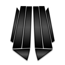 8pc Carbon Fiber Pillar Post Trim Fits 2010-2015 Hyundai Tucson