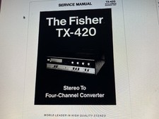 The Fisher Tx-420 Service Manual Digital
