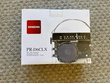 NEW Sangean FM / AM Compact Analog Radio PR-D6CLX --CLEAR for Prison Use