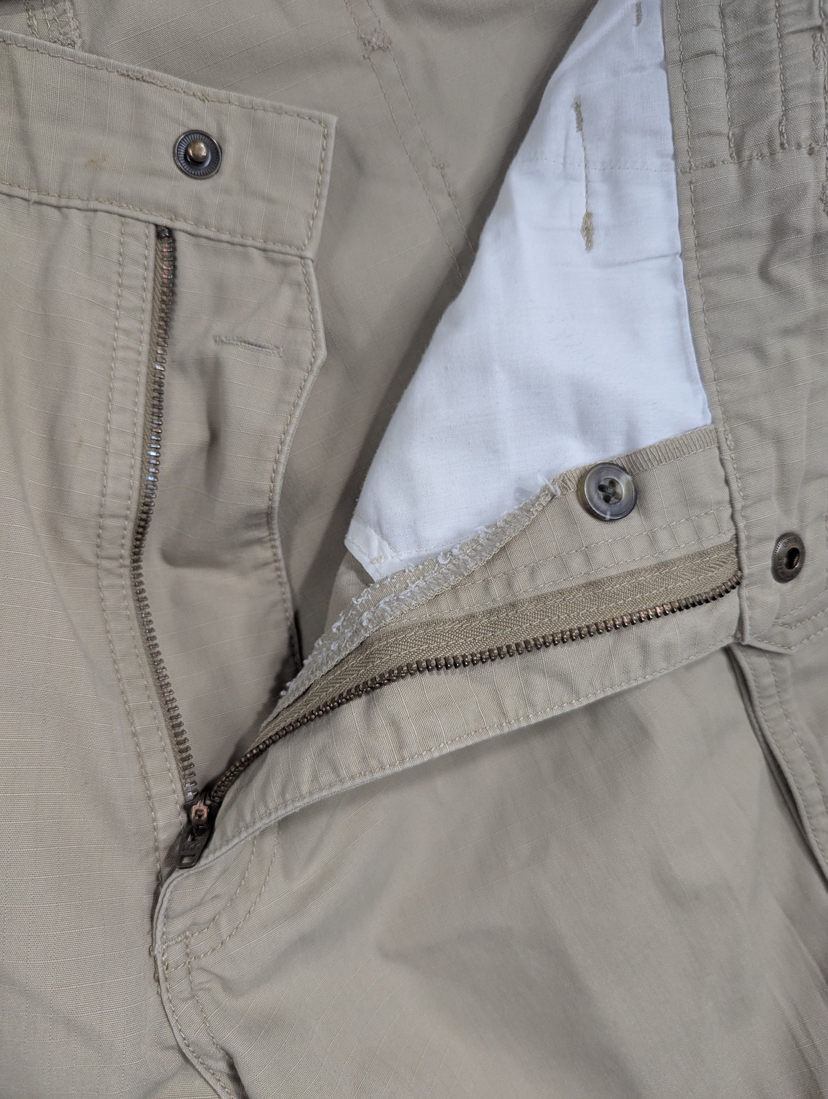 5.11 Tactical Pants Mens 36x32 Khaki Beige Cargo Double Knee Poly Cotton Work