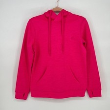 Adidas Climawarm Pink Pullover Hoodie Thumbhole Cuffs Womens Small AZ8821