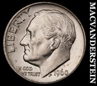 1960-D Roosevelt Dime- Silver- Choice Gem Brilliant Uncirculated Luster #J1644