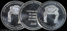 2009 1 oz Silver CFTC Investigates Manipulation Appreciation Medallion 111.26 per troy oz