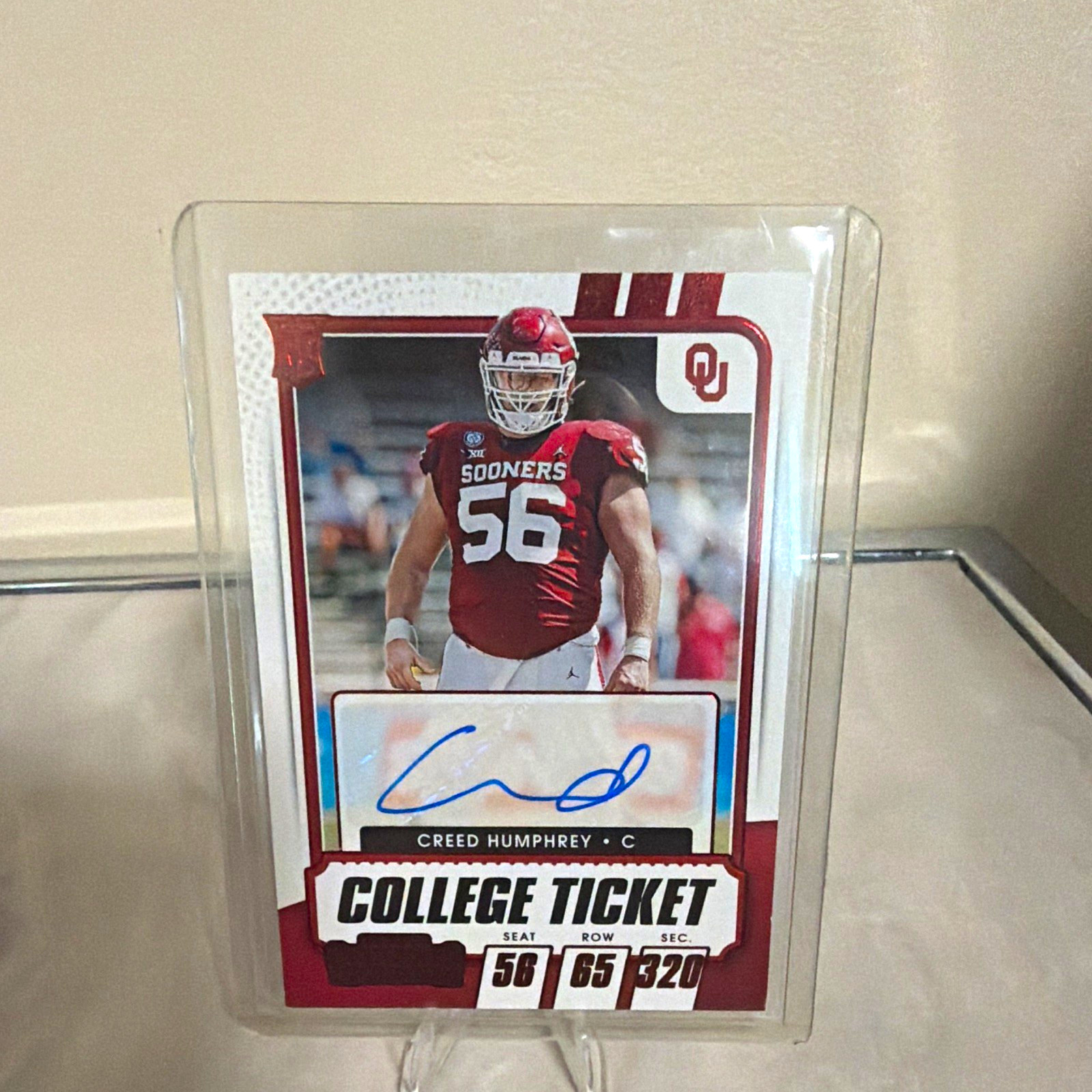 Creed Humphrey Panini Contenders Draft Picks #238 Autograph-Red