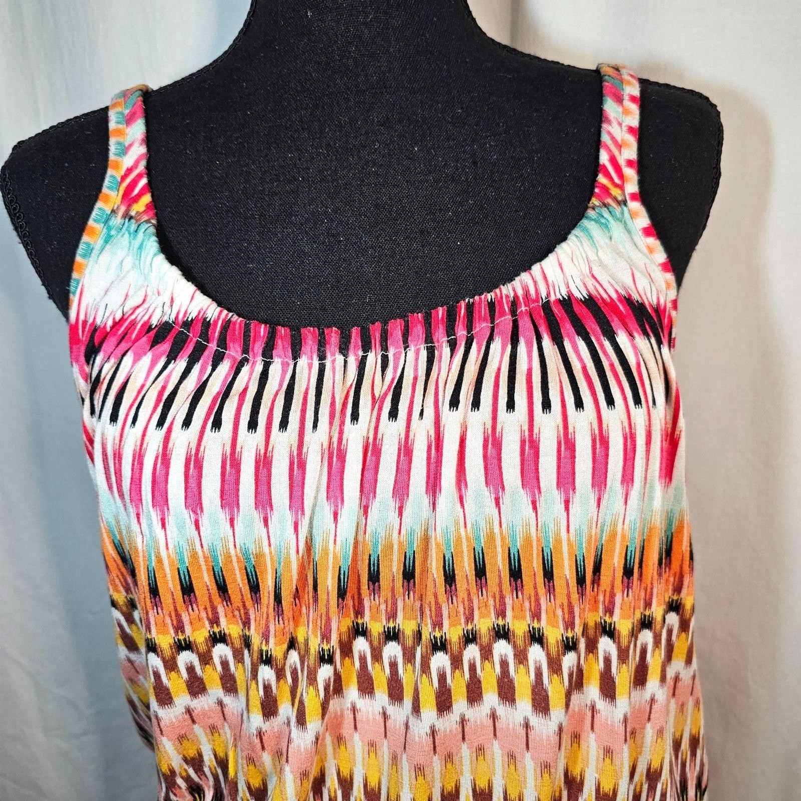 Ann Taylor Loft Unique Pattern Rayon Sleeveless D… - image 3