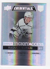 2021-22 Rasmus Kupari Upper Deck Credentials Ticket Access Rookie RC /799 #116