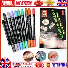 Temporary Tattoo Markers For Skin 10 Body Markers, Double Tip Skin Markers